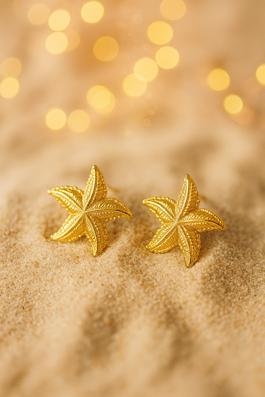 Elegant Gold Starfish Stud Earrings