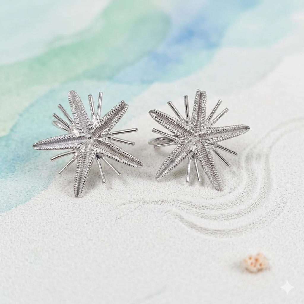 Starburst Ear Cuff • Chunky Celestial Non-Pierced Earring •