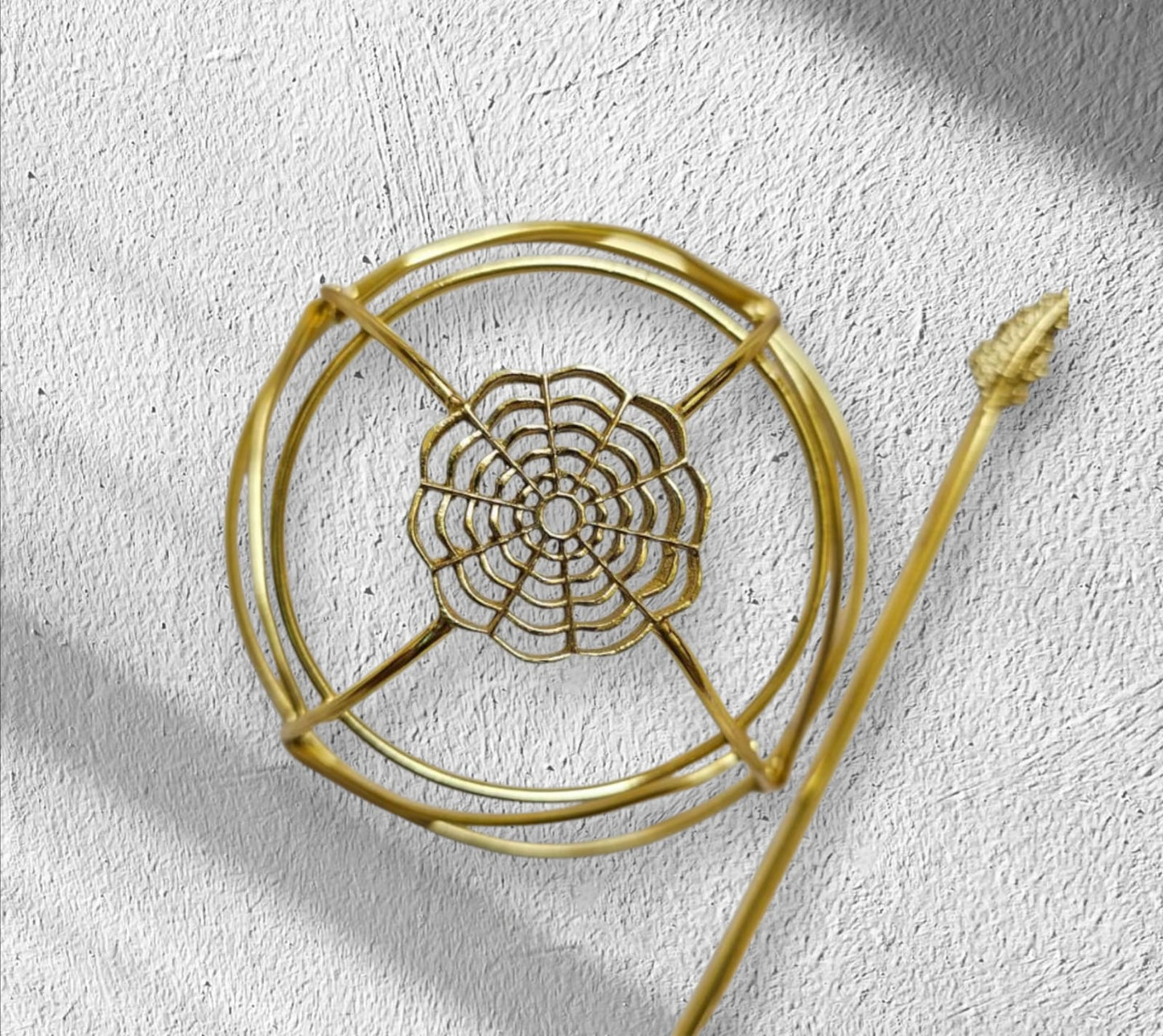 Golden Bloom Brass Hair Stick Set