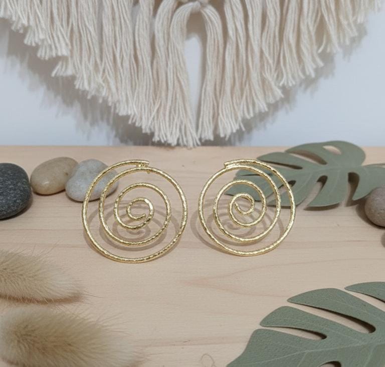 Spiral Hoop Earrings for Women & Girls