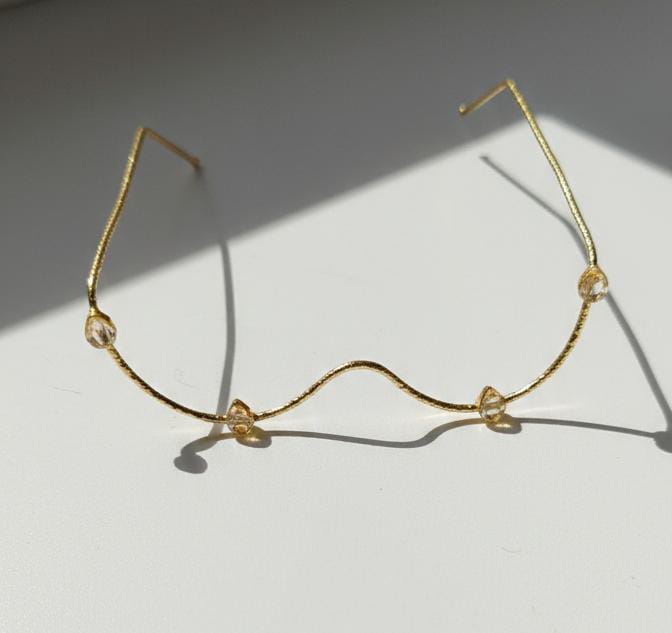 Gold Plated Minimal Face Goggle for Women | Fashion Face Frame Jewellery