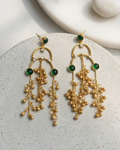 Gold Chandelier Earrings with Amethyst ✨ Purple Gemstone Drop Earrings ✨ Renaissance Chandelier Dangles ✨ Unique Bridal Jewelry ✨ Gift for Her