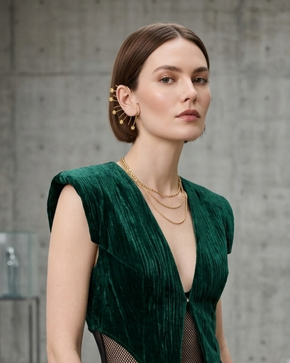 Gold Star Ear Cuff ⭐ | Celestial Ear Wrap Earrings ✨ | Statement Ear Climber, No Piercing Jewelry, Cosmic Chic