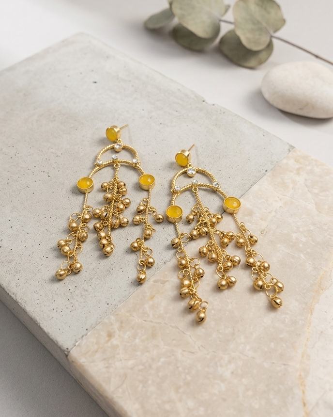 Gold Chandelier Earrings with Amethyst ✨ Purple Gemstone Drop Earrings ✨ Renaissance Chandelier Dangles ✨ Unique Bridal Jewelry ✨ Gift for Her