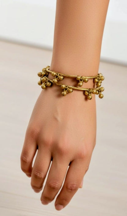 Gold-Plated Ghoongroo Bangles