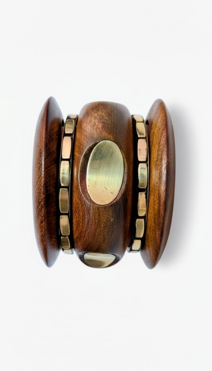 Wooden Gold-Plated Bangles for Women