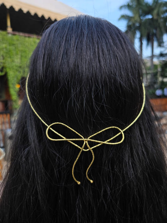 Gold-plated Bow Tiara For Women
