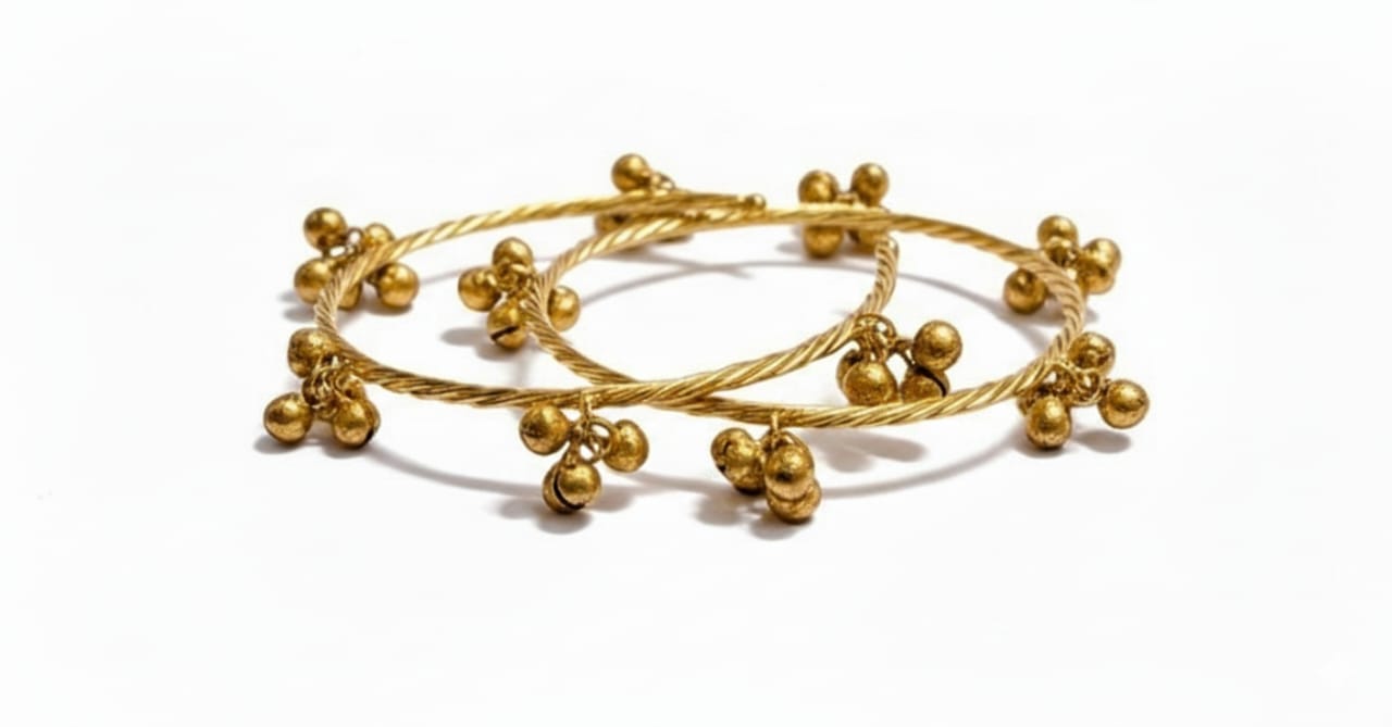 Gold-Plated Ghoongroo Bangles