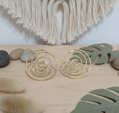 Spiral Hoop Earrings for Women & Girls