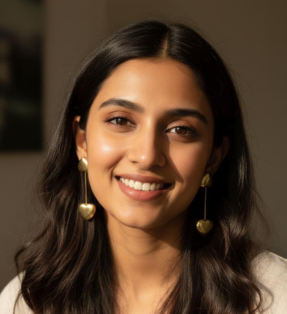 Double Heart Drop Earrings for Women & Girls