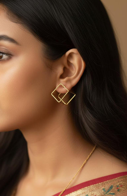 Cube Earrings for Women & Girls