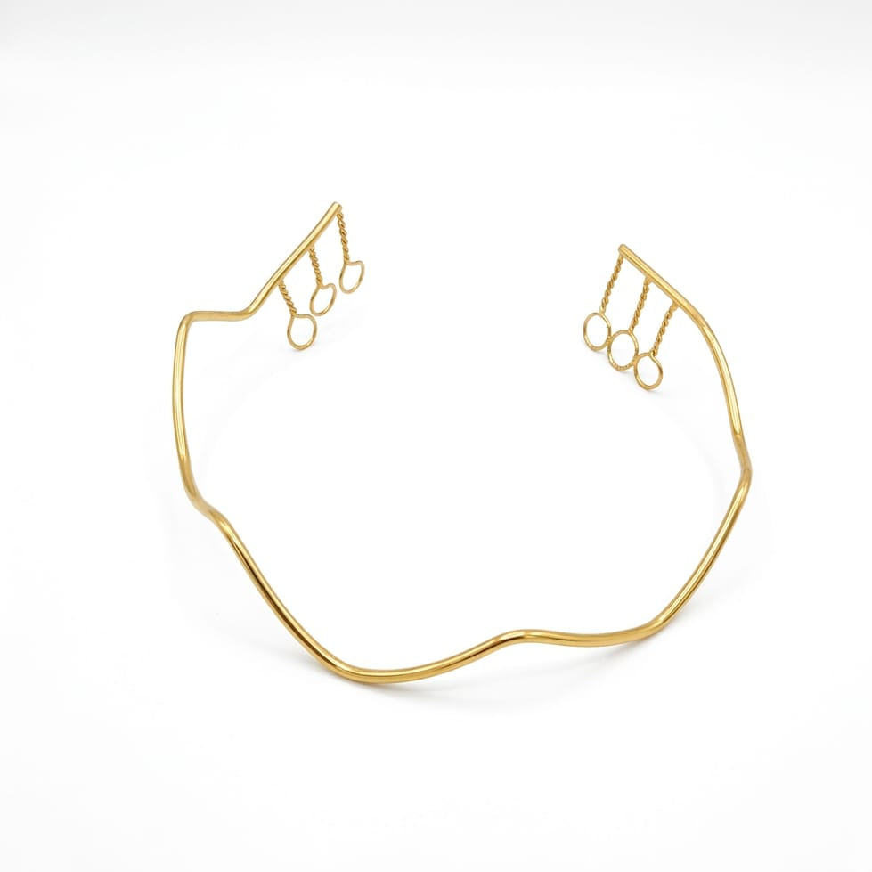 Minimalist Gold Wave Hair Barrette | Abstract Wavy Hair Clip | Modern French Hair Pin | Elegant Statement Hair Accessory for Women | Aesthetic Bridal Hairpiece