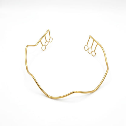 Minimalist Gold Wave Hair Barrette | Abstract Wavy Hair Clip | Modern French Hair Pin | Elegant Statement Hair Accessory for Women | Aesthetic Bridal Hairpiece
