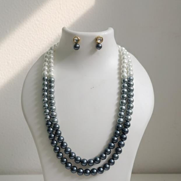 Pearl Necklace & Graduated Drop Earrings Set – Timeless Bridal Jewelry Ensemble