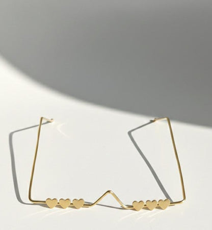 Gold Heart Facelet – Romantic Nose Bridge & Temple Face Accessory