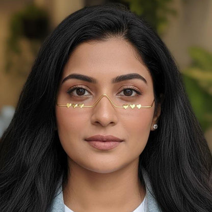 Gold Heart Facelet – Romantic Nose Bridge & Temple Face Accessory