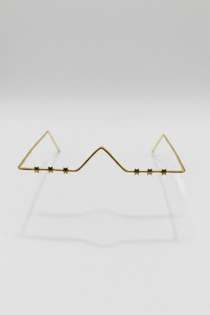 Celestial Star Gold Facelet – Avant-Garde Bridge & Nose Wire Face Accessory