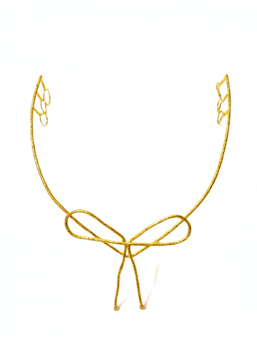 Gold-plated Bow Tiara For Women