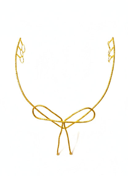 Gold-plated Bow Tiara For Women