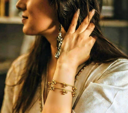 Gold-Plated Ghoongroo Bangles
