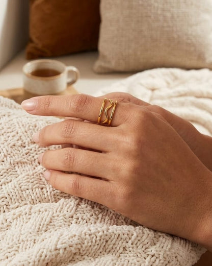 Wavy Gold Ring