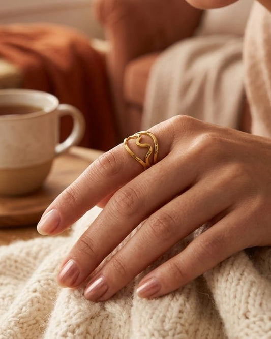 Golden Wave Ring